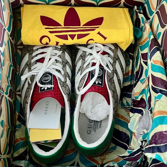 Adidas Gazelle X GG Beige Monogram - Size: US (11.5) - Picture 1 of 7